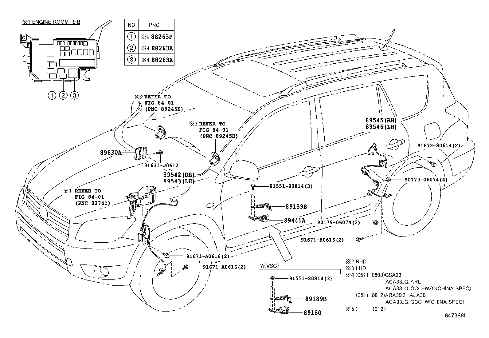 89189-42010 BRACKET, YAWRATE SENSOR product image
