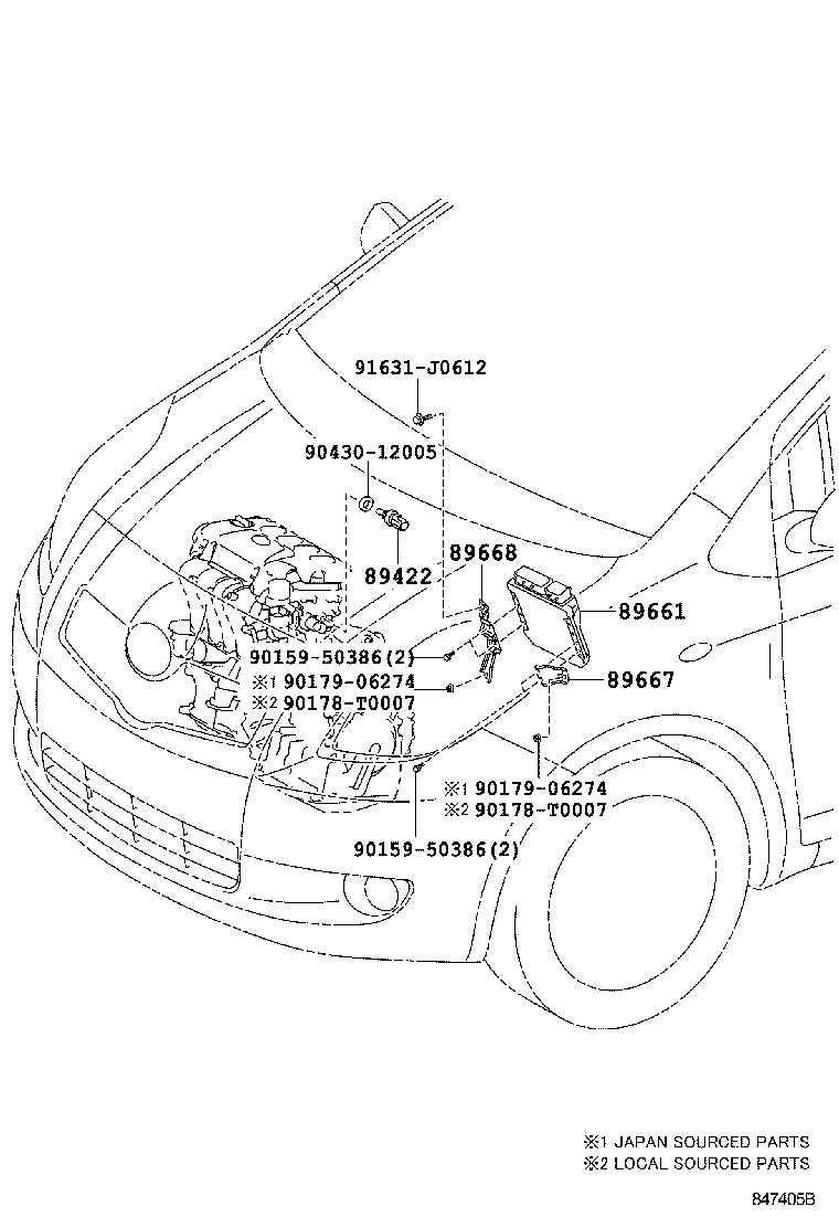 89661-0D682 COMPUTER, ENGINE CONTROL product image