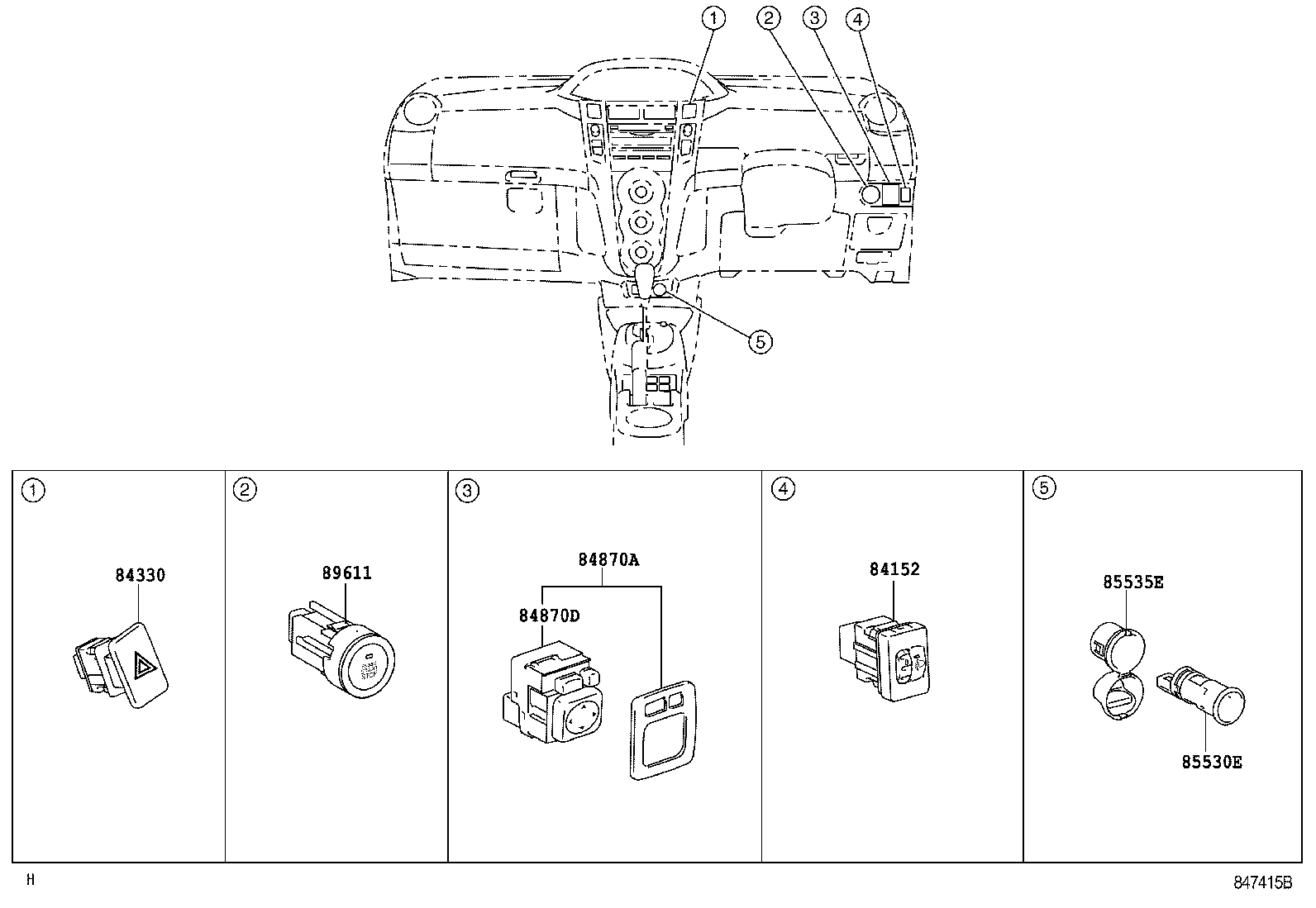 84140-0D201 SWITCH ASSY, HEADLAMP DIMMER product image