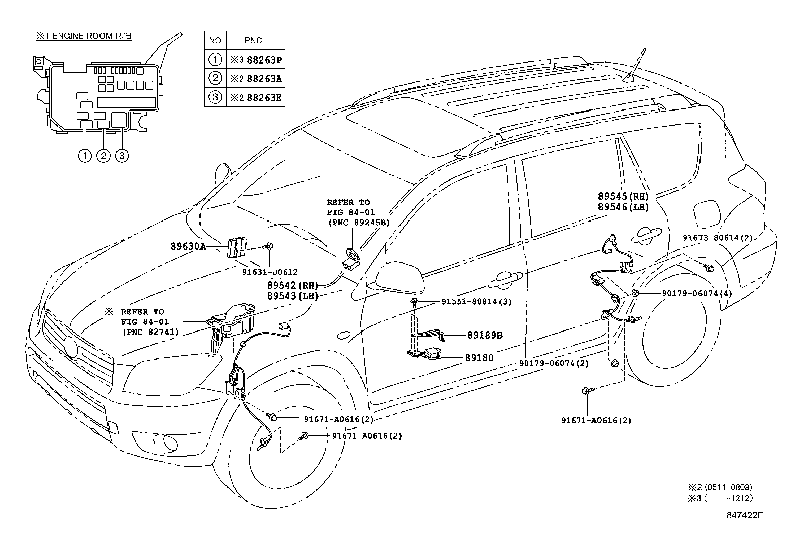 Toyota 89543-42050 SENSOR, SPEED, FRONT LH