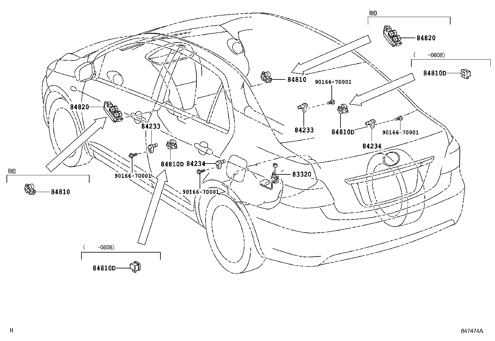 84330-52040 SWITCH ASSY, HAZARD WARNING SIGNAL product image