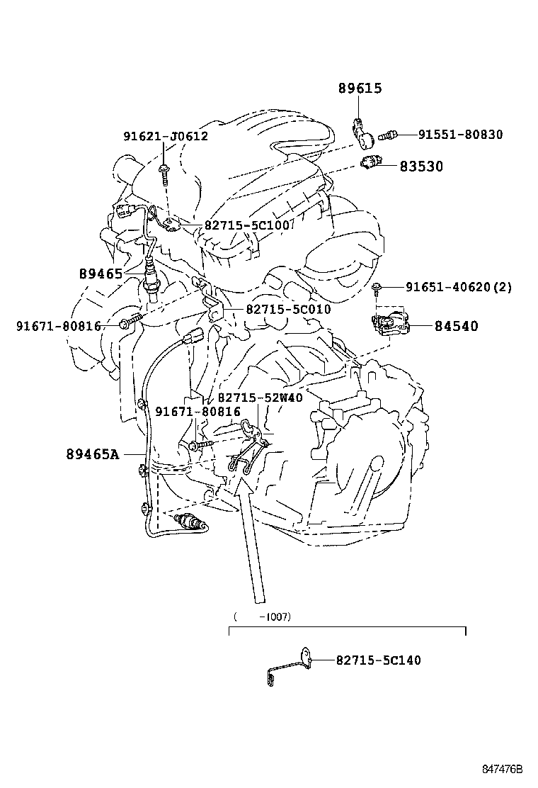 82730-52880 BLOCK ASSY, INSTRUMENT PANEL JUNCTION product image