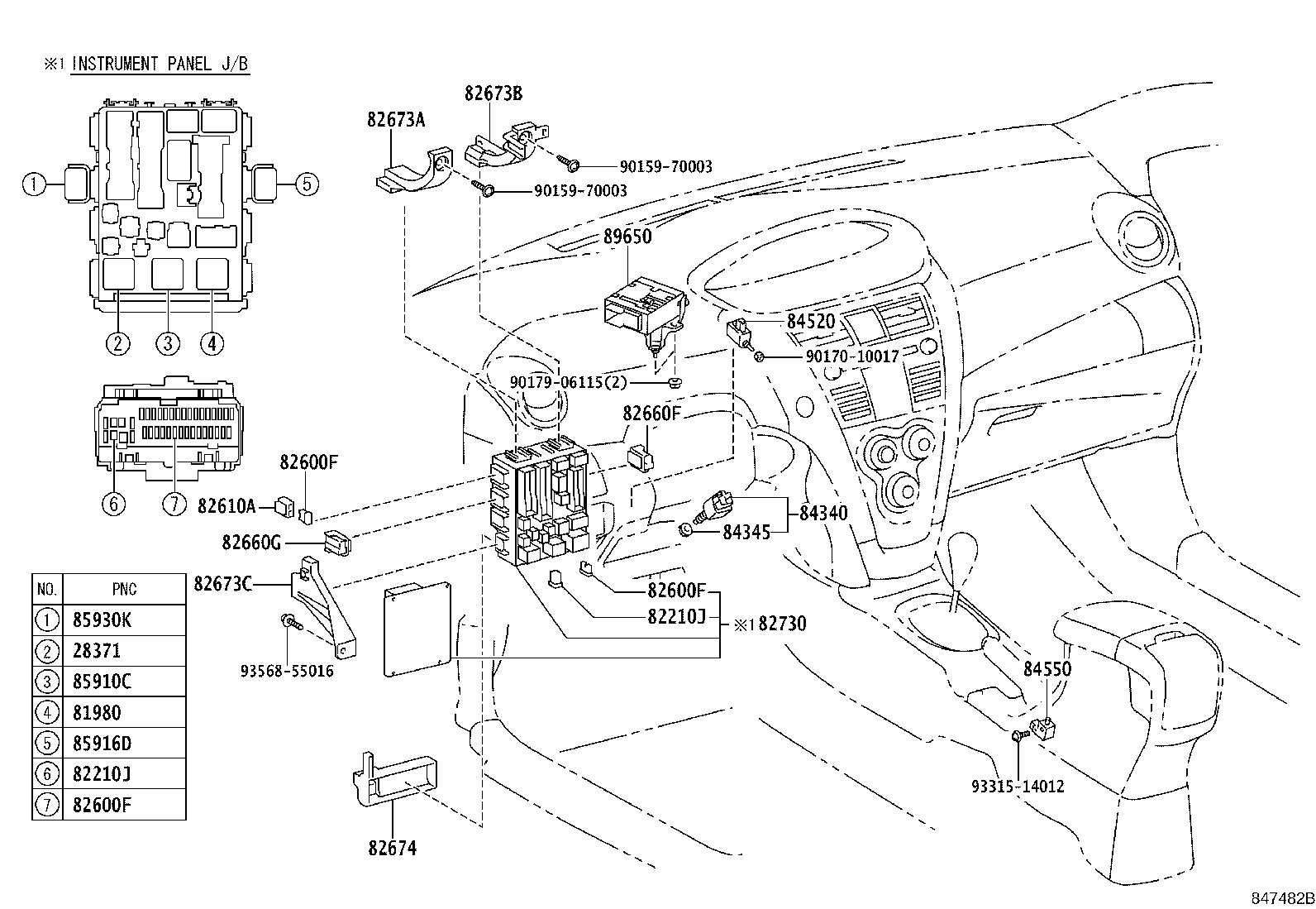 84330-52040 SWITCH ASSY, HAZARD WARNING SIGNAL product image