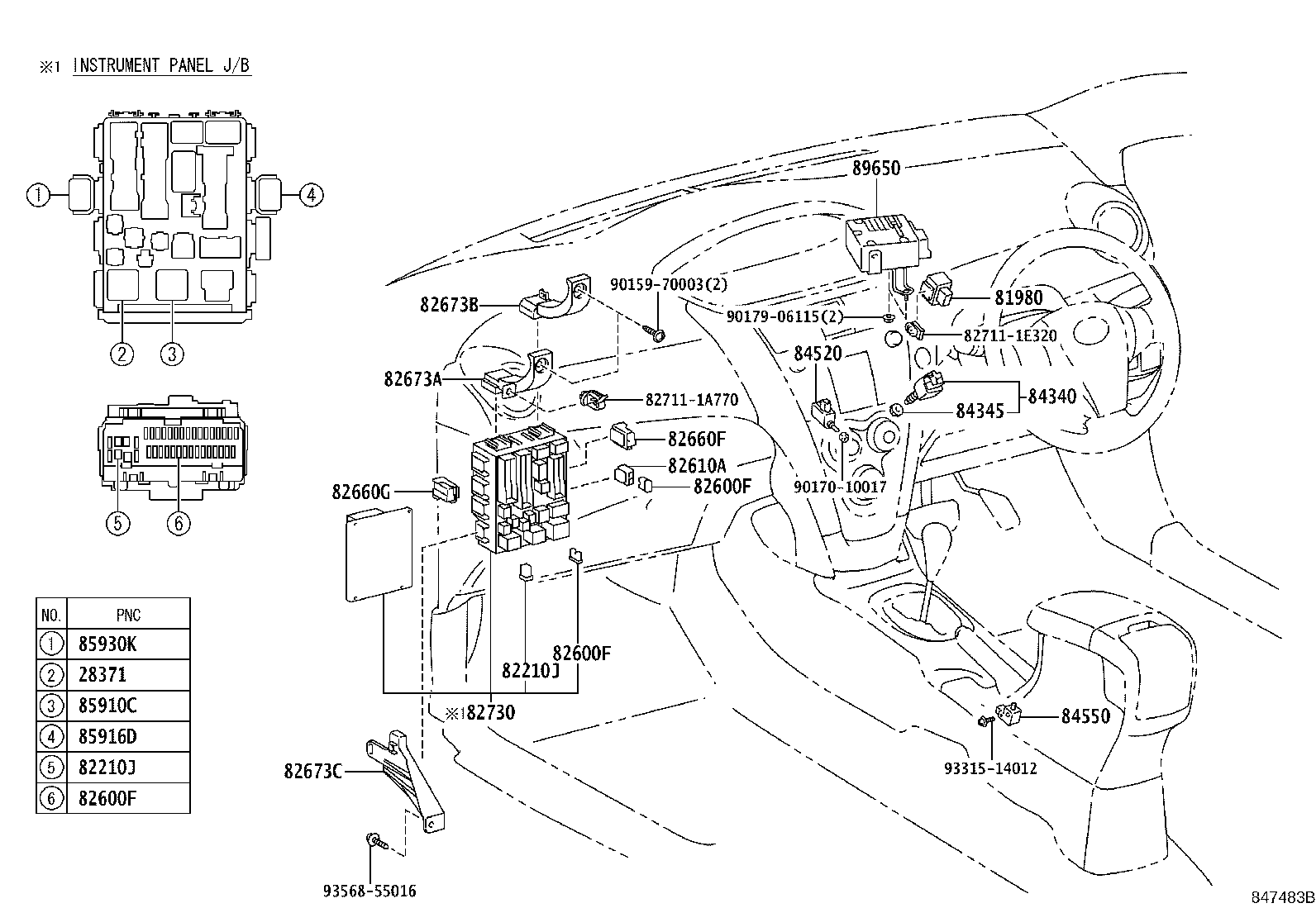 84330-52040 SWITCH ASSY, HAZARD WARNING SIGNAL product image