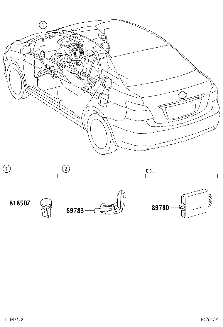 89780-52140 COMPUTER ASSY, TRANSPONDER KEY product image