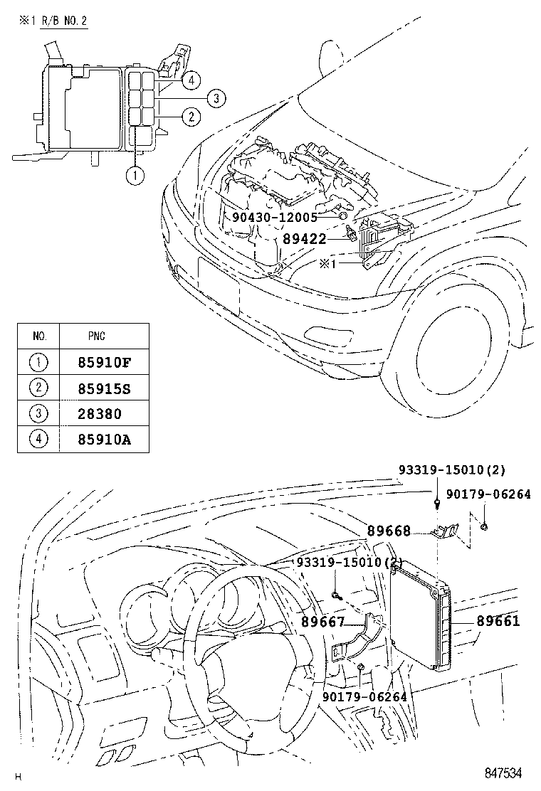 89667-48050 BRACKET, ENGINE CONTROL COMPUTER product image