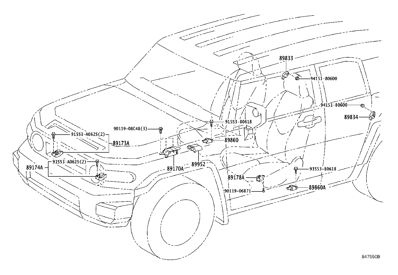 89170-35470 COMPUTER ASSY, AIR BAG product image