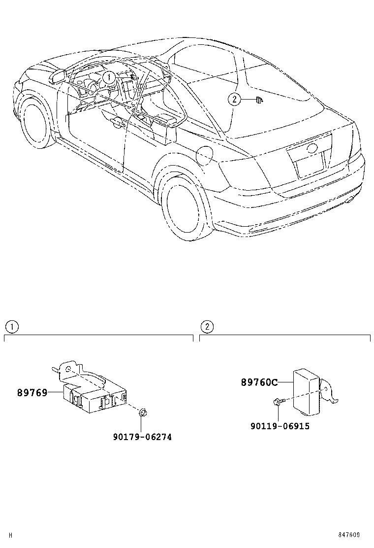 89760-21010 RECEIVER ASSY, TIRE PRESSURE MONITOR product image