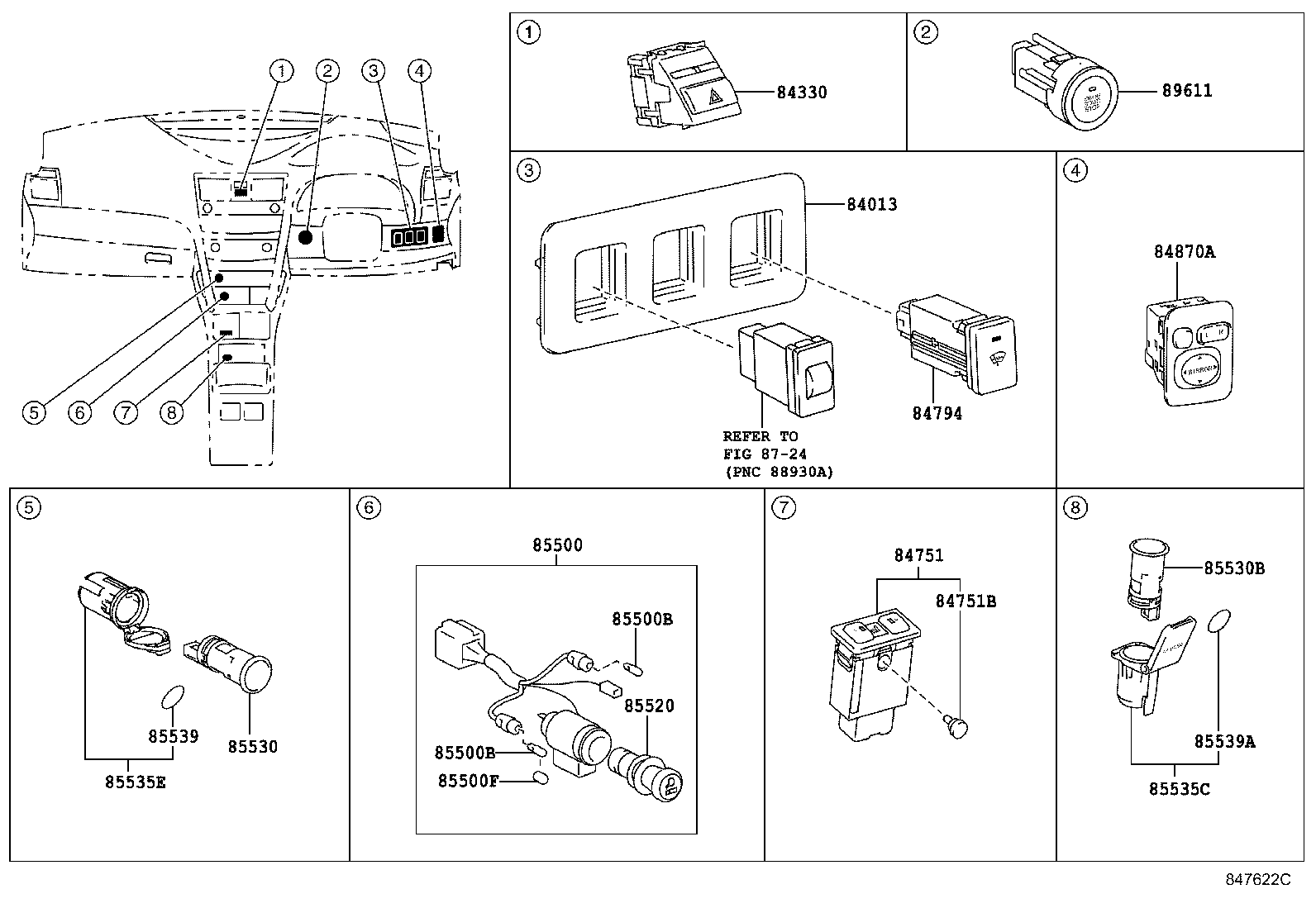82730-33741 BLOCK ASSY, INSTRUMENT PANEL JUNCTION product image