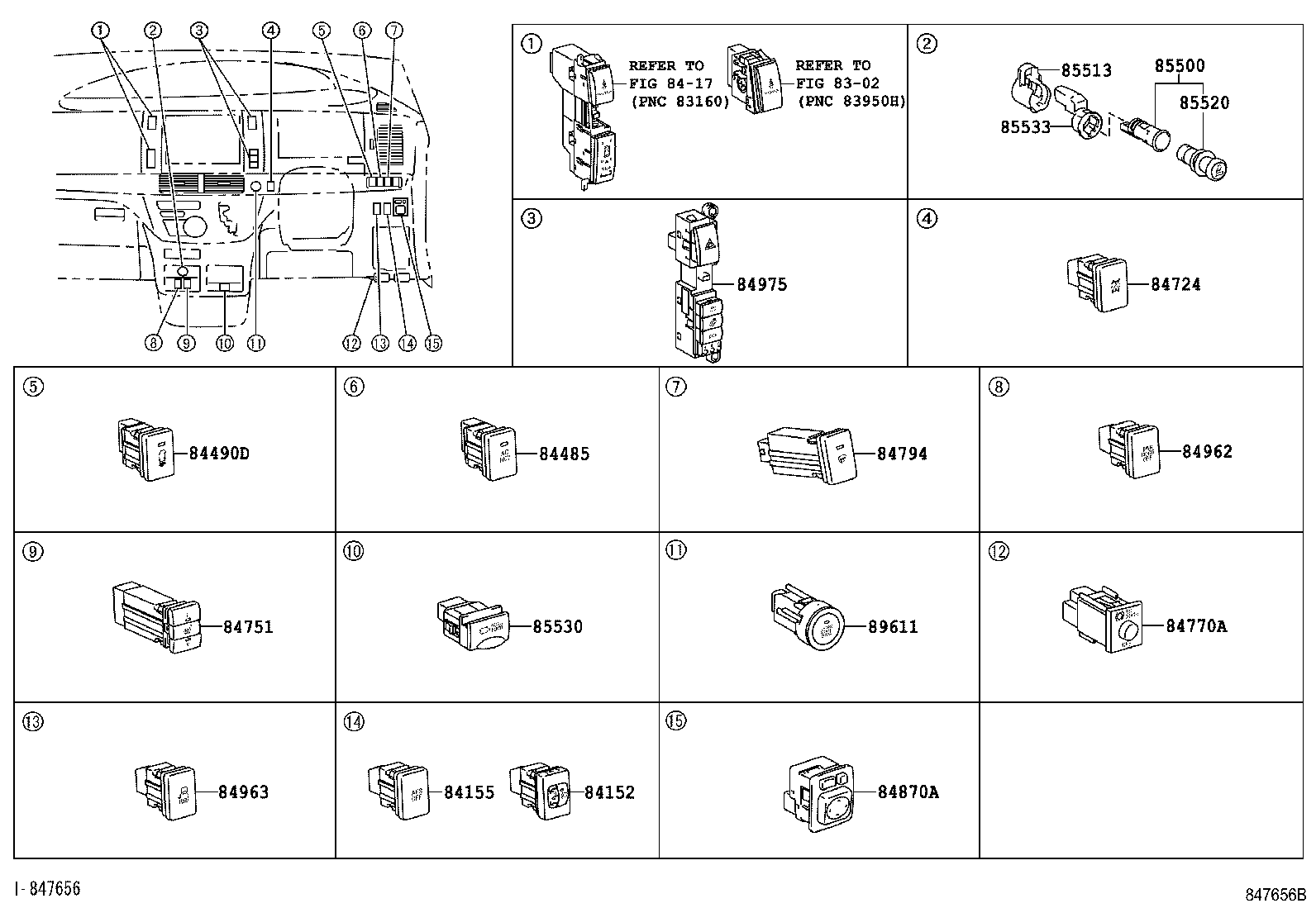 82662-28201 COVER, RELAY BLOCK, UPPER, NO.1 product image