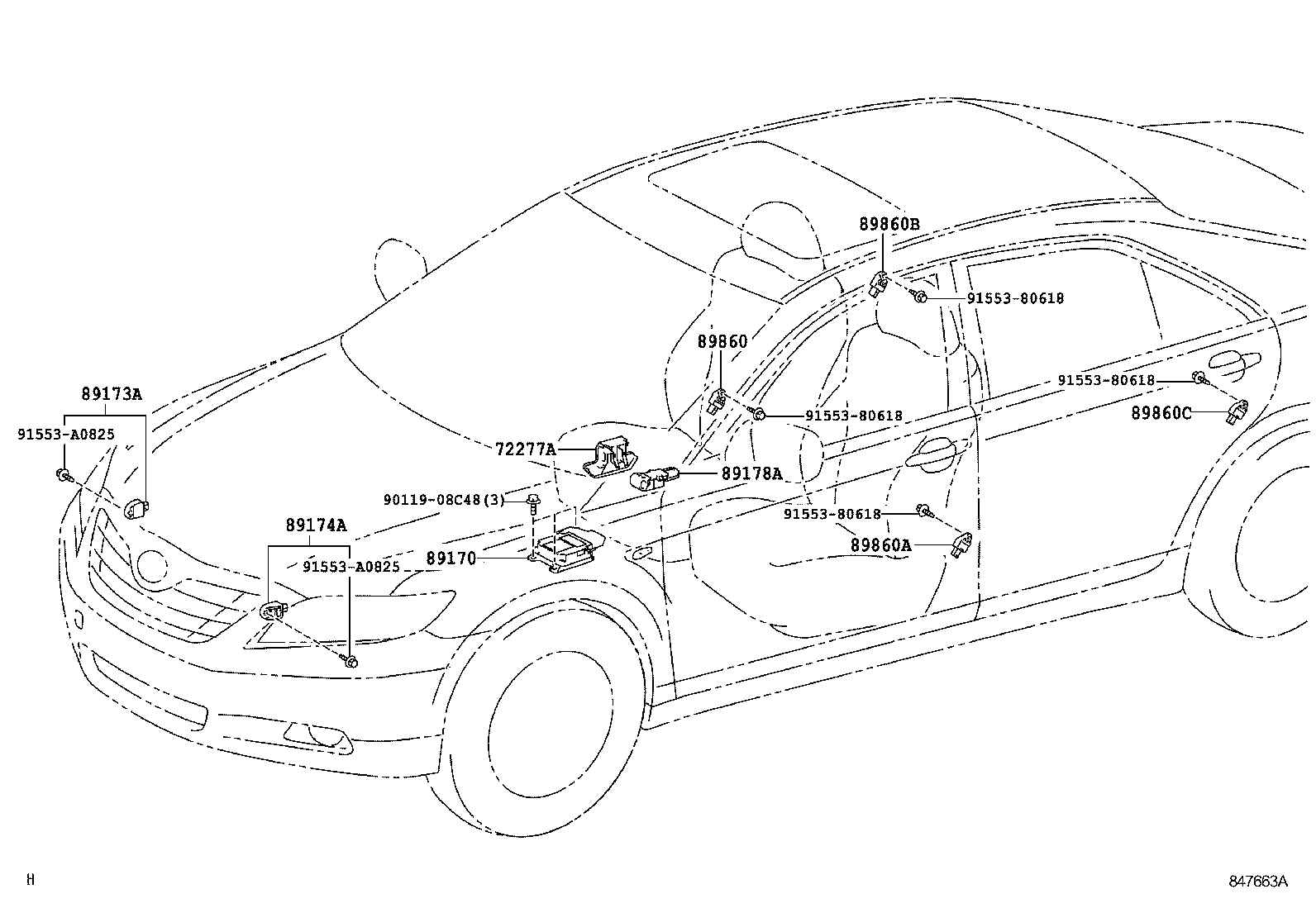 89170-33501 SENSOR ASSY, AIR BAG product image