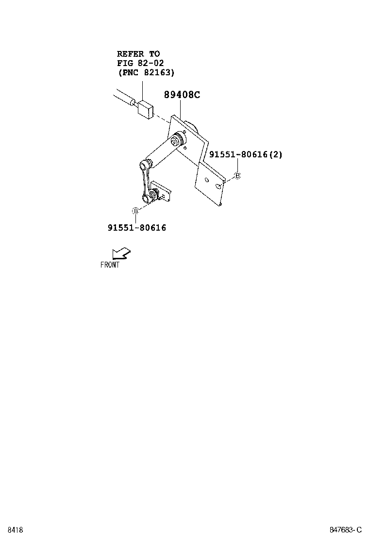 89408-B4020 SENSOR SUB-ASSY, HEIGHT CONTROL, REAR LH product image