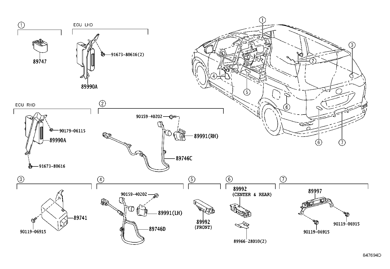 89741-28252 RECEIVER, DOOR CONTROL product image
