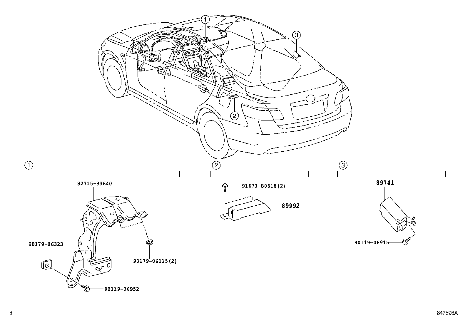89741-33460 RECEIVER, DOOR CONTROL product image