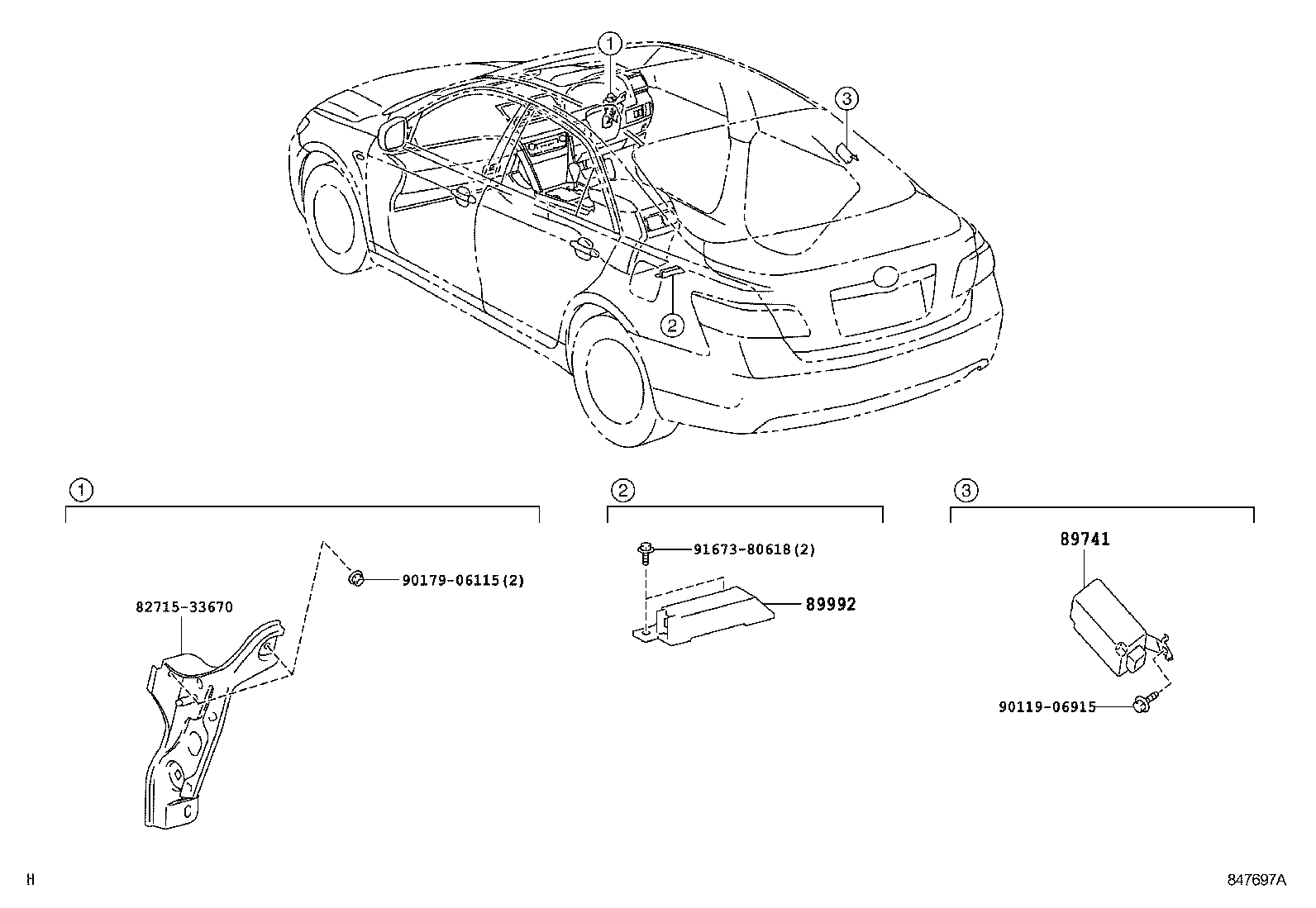 89741-33460 RECEIVER, DOOR CONTROL product image