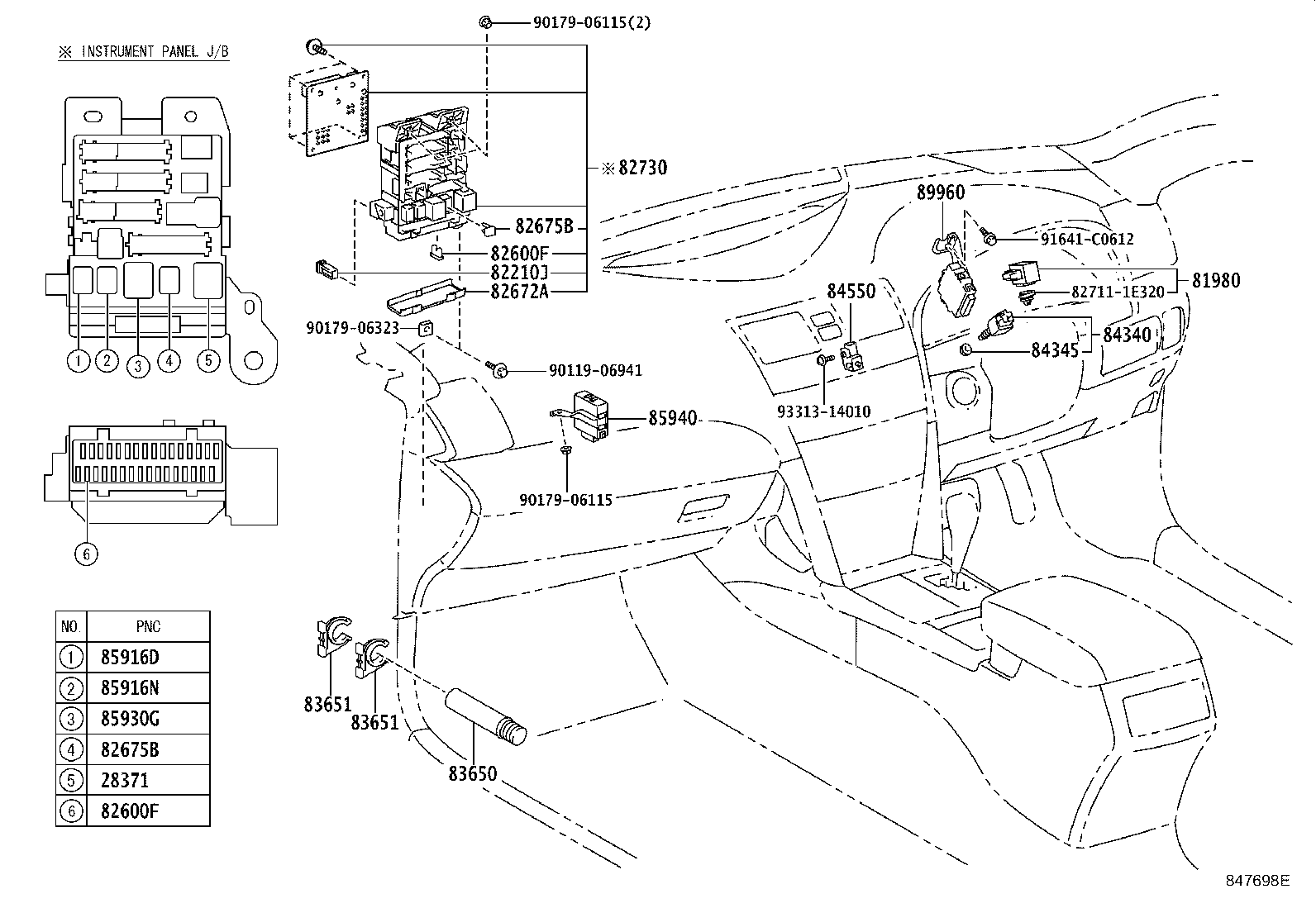 82730-33741 BLOCK ASSY, INSTRUMENT PANEL JUNCTION product image