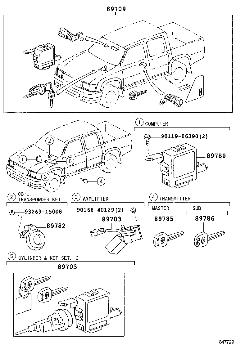 89780-35040 COMPUTER ASSY, TRANSPONDER KEY product image
