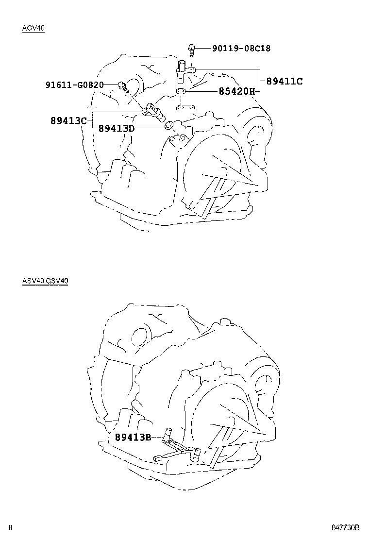 Toyota 89413-08030 SENSOR, TRANSMISSION REVOLUTION