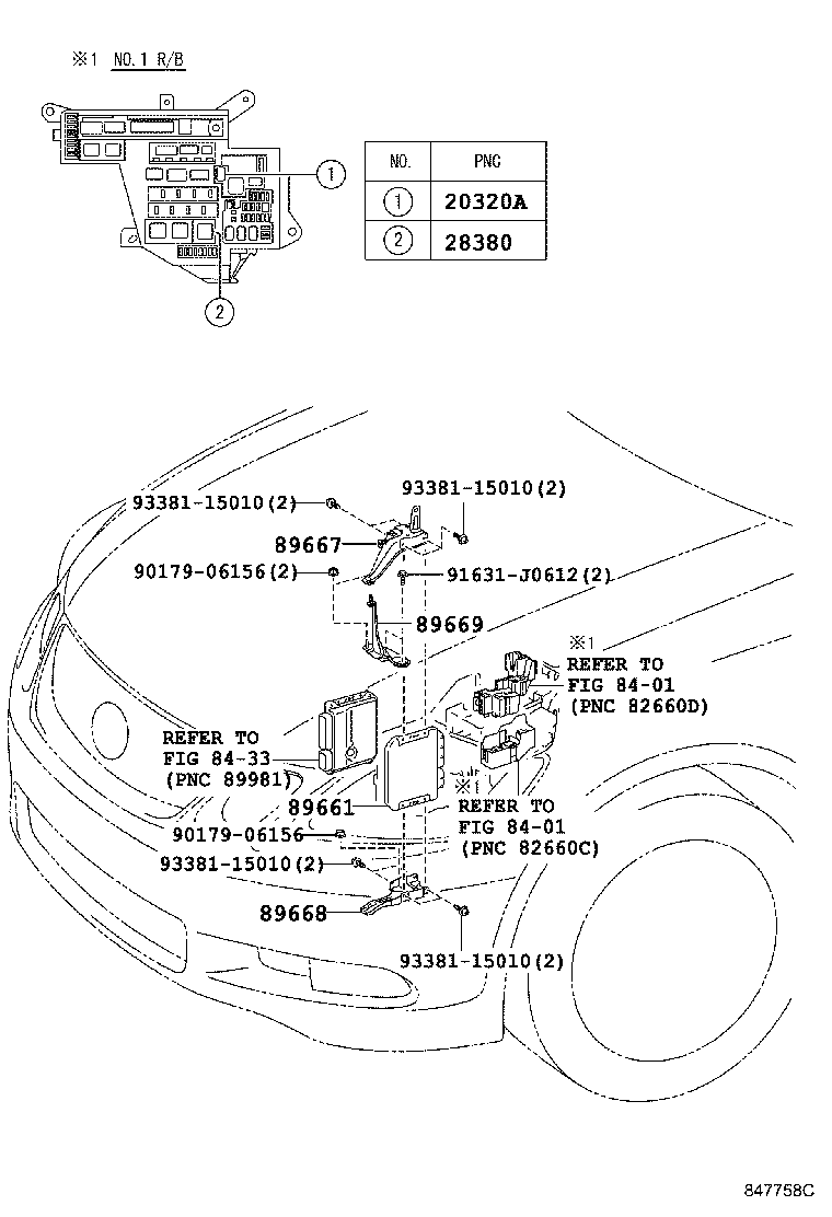 Toyota 89668-30241 BRACKET, ENGINE CONTROL COMPUTER, NO.2