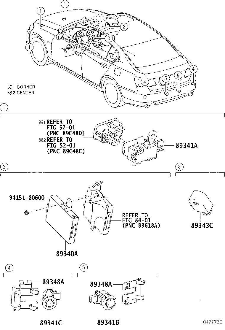 Toyota 89341-30021-C2 SENSOR, ULTRASONIC, NO.2