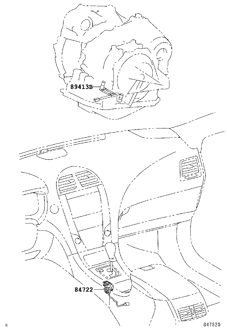 84722-33250 SWITCH, TRANSMISSION CONTROL product image
