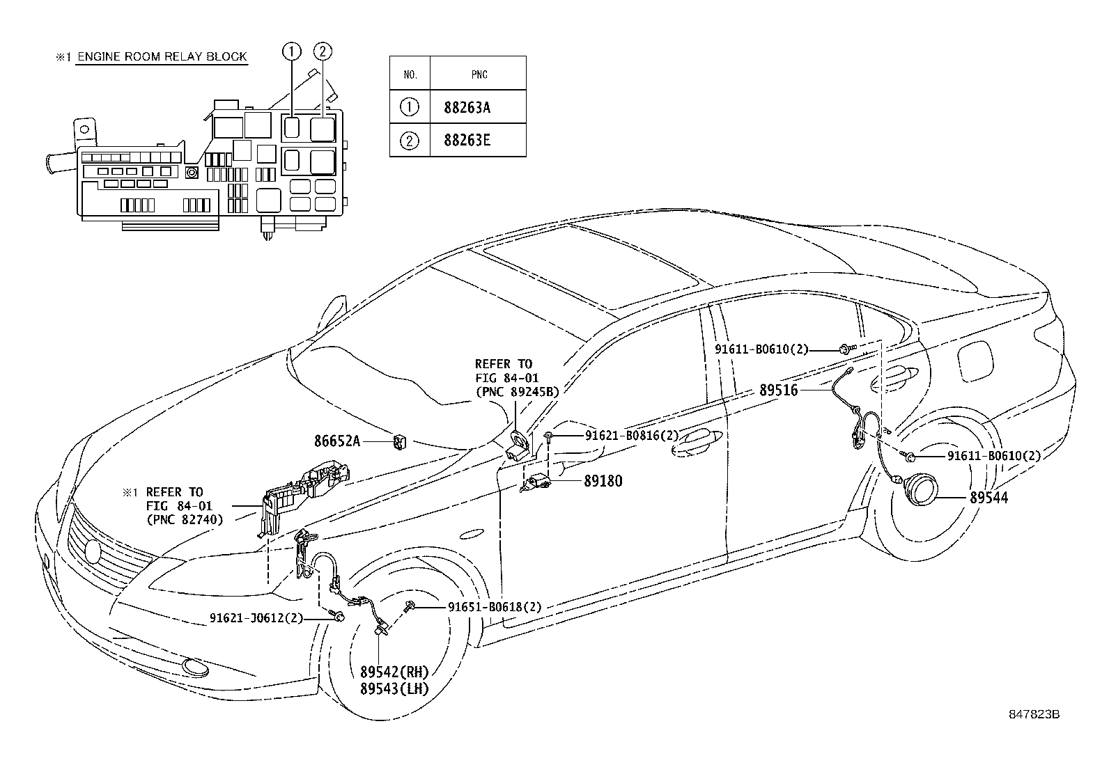 Toyota 89516-33030 WIRE, SKID CONTROL SENSOR