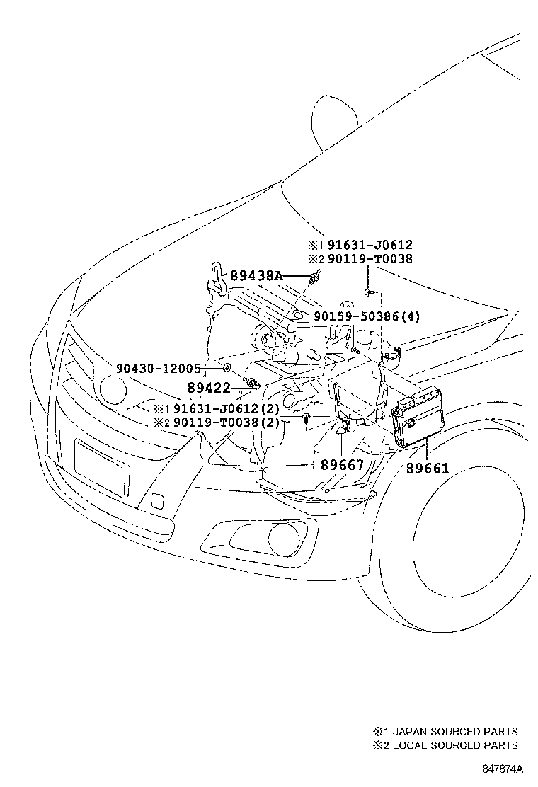 89661-06G80 COMPUTER, ENGINE CONTROL product image