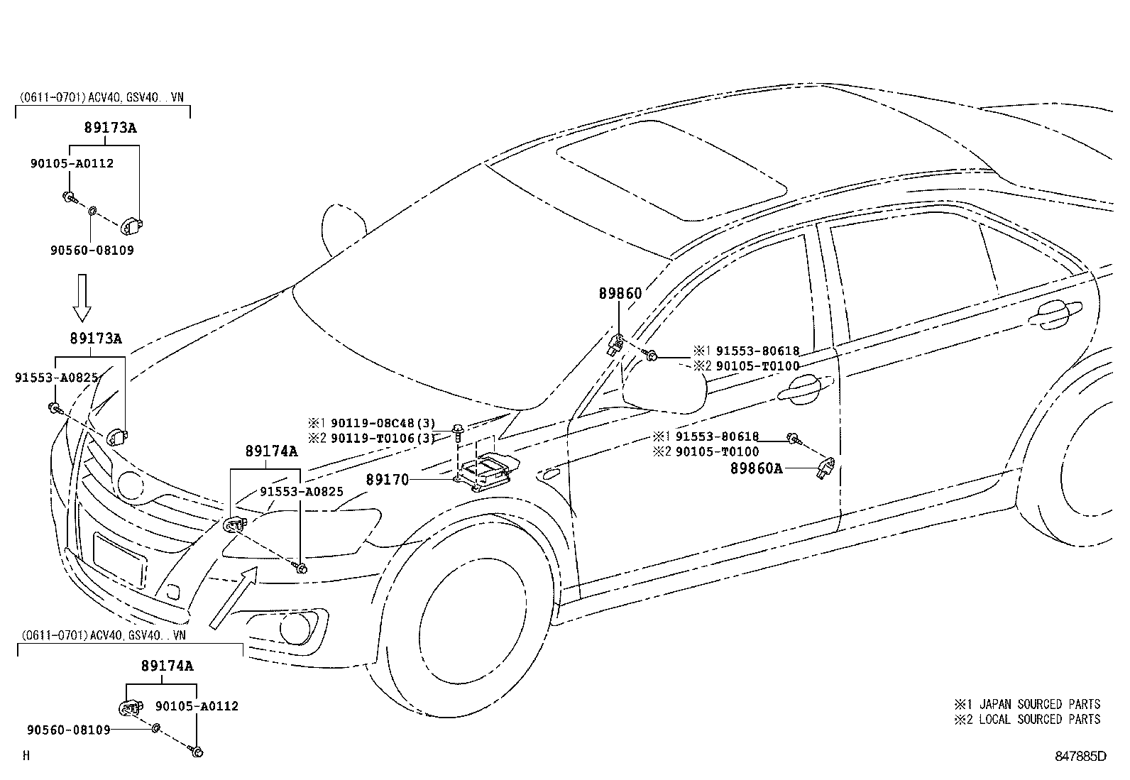 89170-06290 SENSOR ASSY, AIR BAG product image
