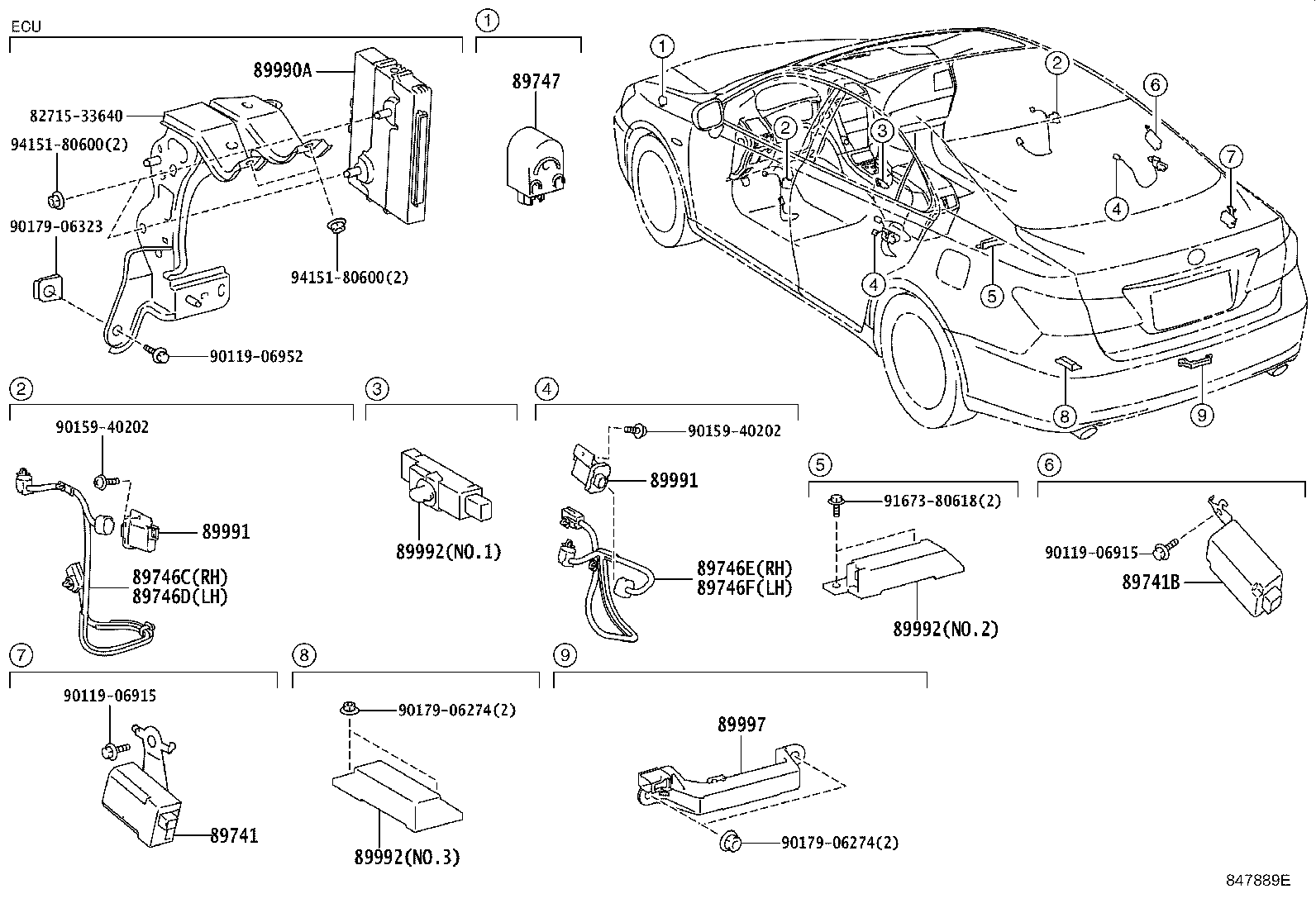 Toyota 89990-33111 COMPUTER ASSY, SMART KEY