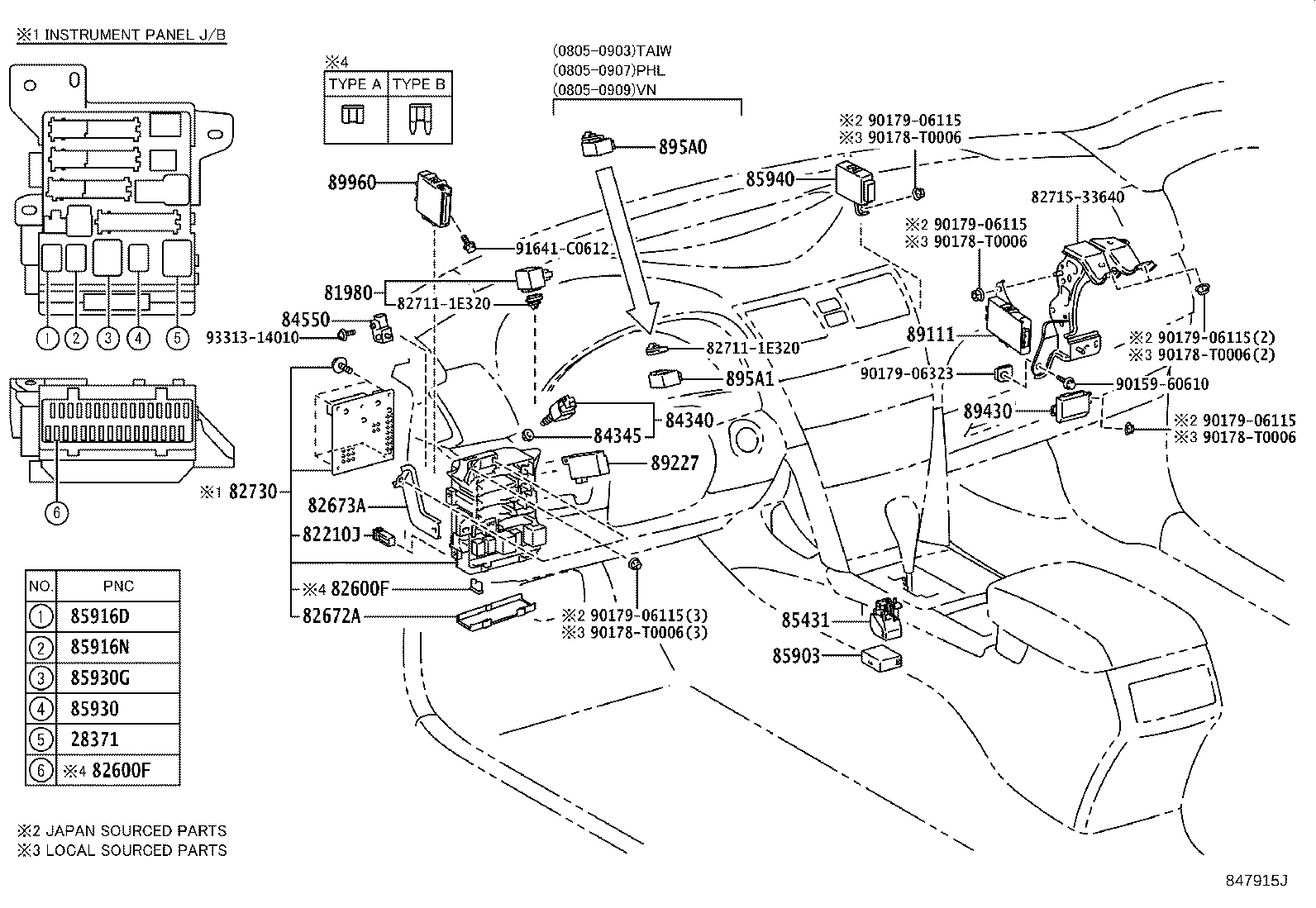 84140-06280 SWITCH ASSY, HEADLAMP DIMMER product image