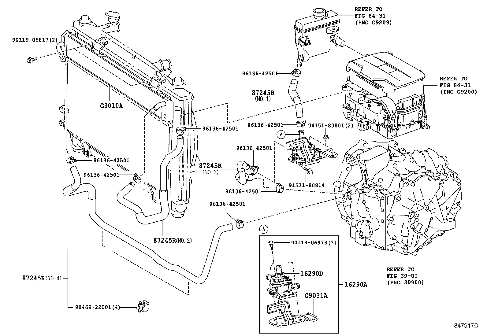 Toyota G9031-33010 BRACKET SUB-ASSY, HV WATER PUMP