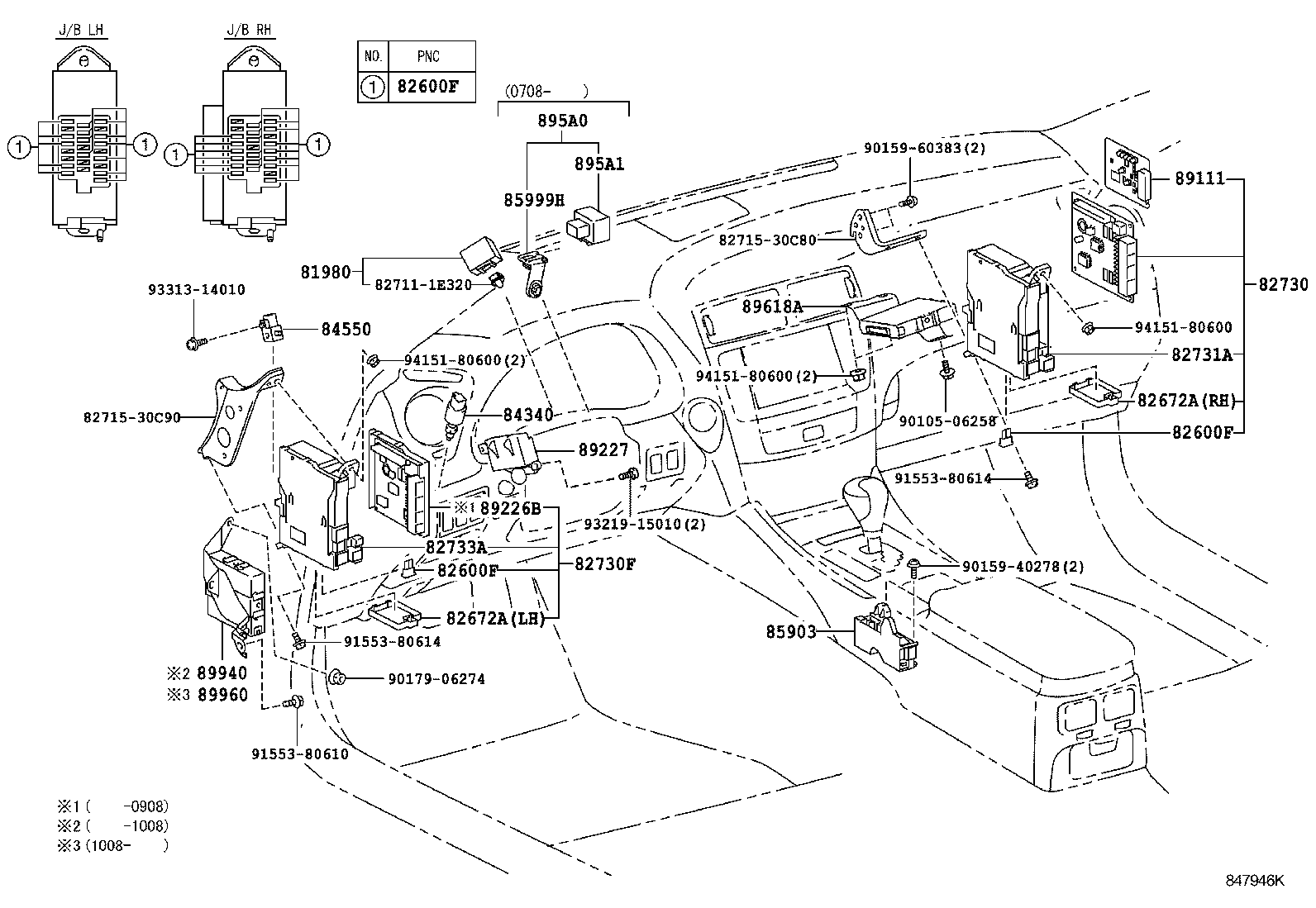 82730-53301 BLOCK ASSY, INSTRUMENT PANEL JUNCTION product image