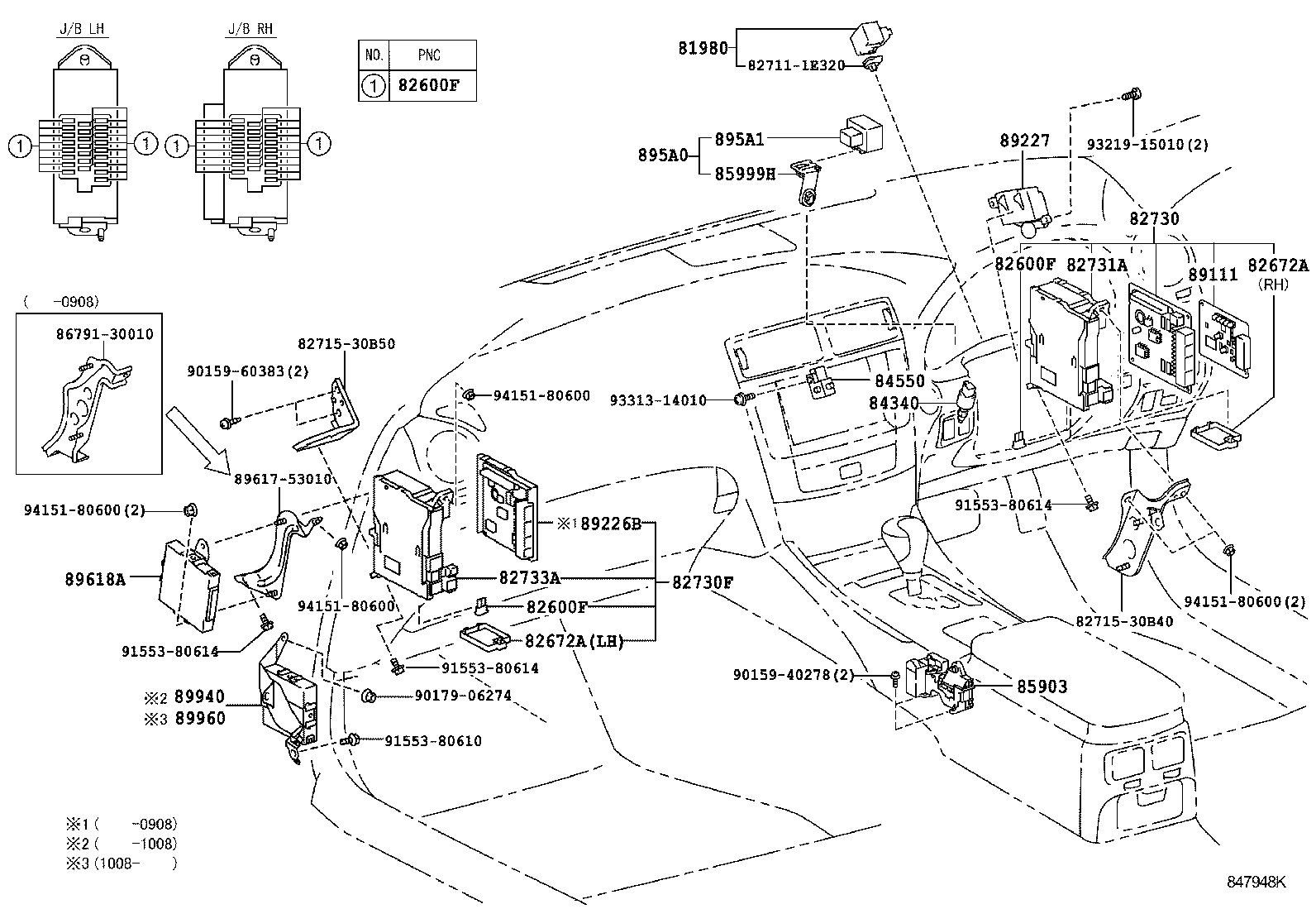 82730-53301 BLOCK ASSY, INSTRUMENT PANEL JUNCTION product image