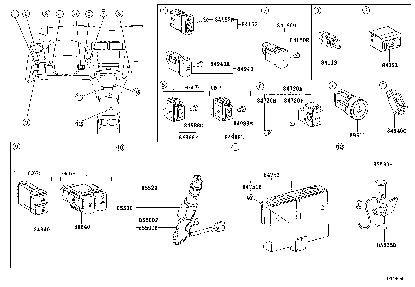 82730-53301 BLOCK ASSY, INSTRUMENT PANEL JUNCTION product image