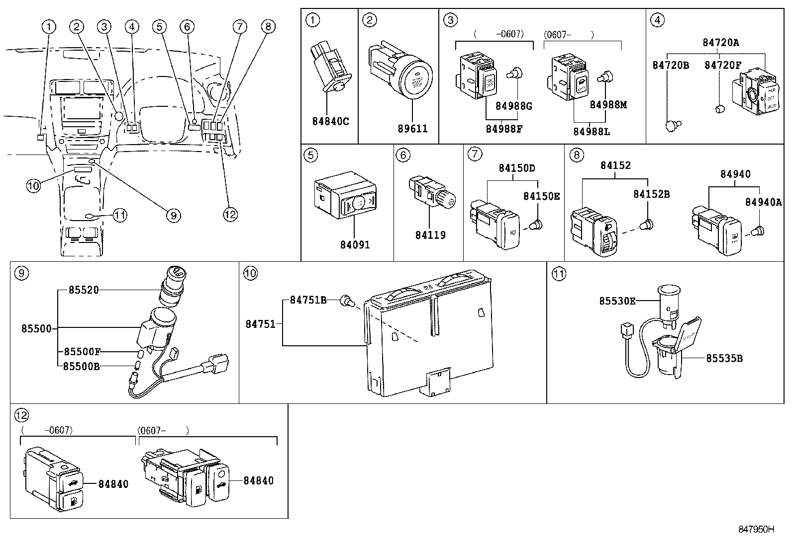 82730-53301 BLOCK ASSY, INSTRUMENT PANEL JUNCTION product image