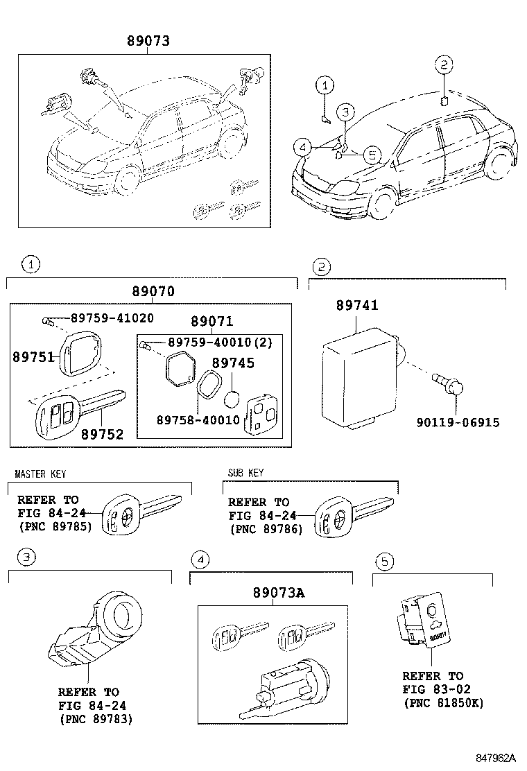 89741-12300 RECEIVER, DOOR CONTROL product image