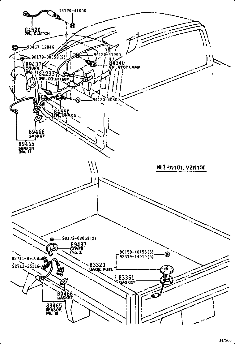 84231-04010 SWITCH ASSY, COURTESY LAMP (FOR FRONT DOOR) product image