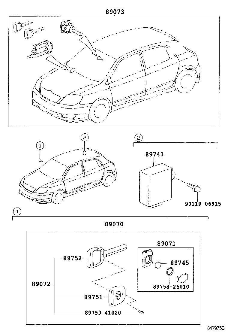 89071-26010 MODULE SET, TRANSMITTER SUB-ASSY, DOOR CONTROL product image