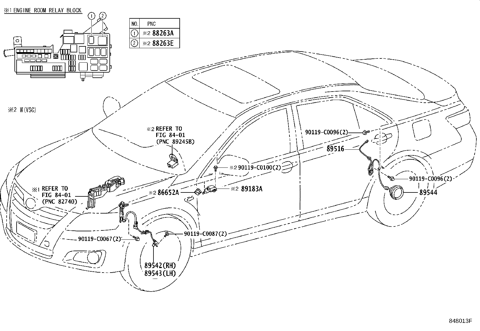 89516-06140 WIRE, SKID CONTROL SENSOR product image