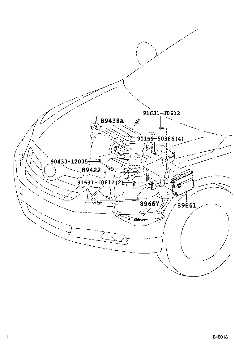 89661-06E21 COMPUTER, ENGINE CONTROL product image