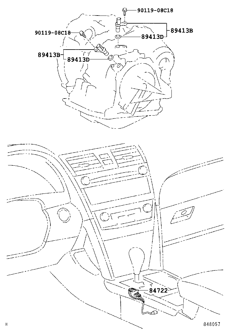 84722-33180 SWITCH, TRANSMISSION CONTROL product image