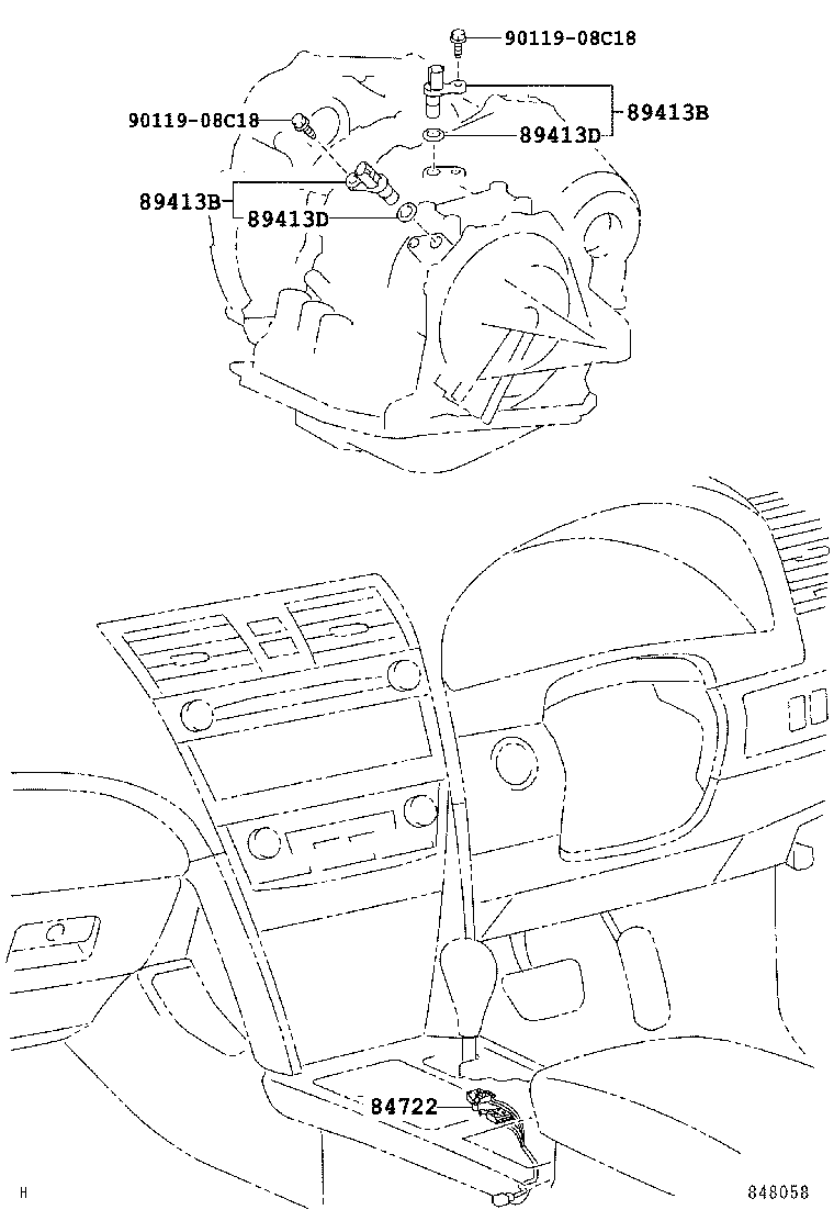 84722-33180 SWITCH, TRANSMISSION CONTROL product image