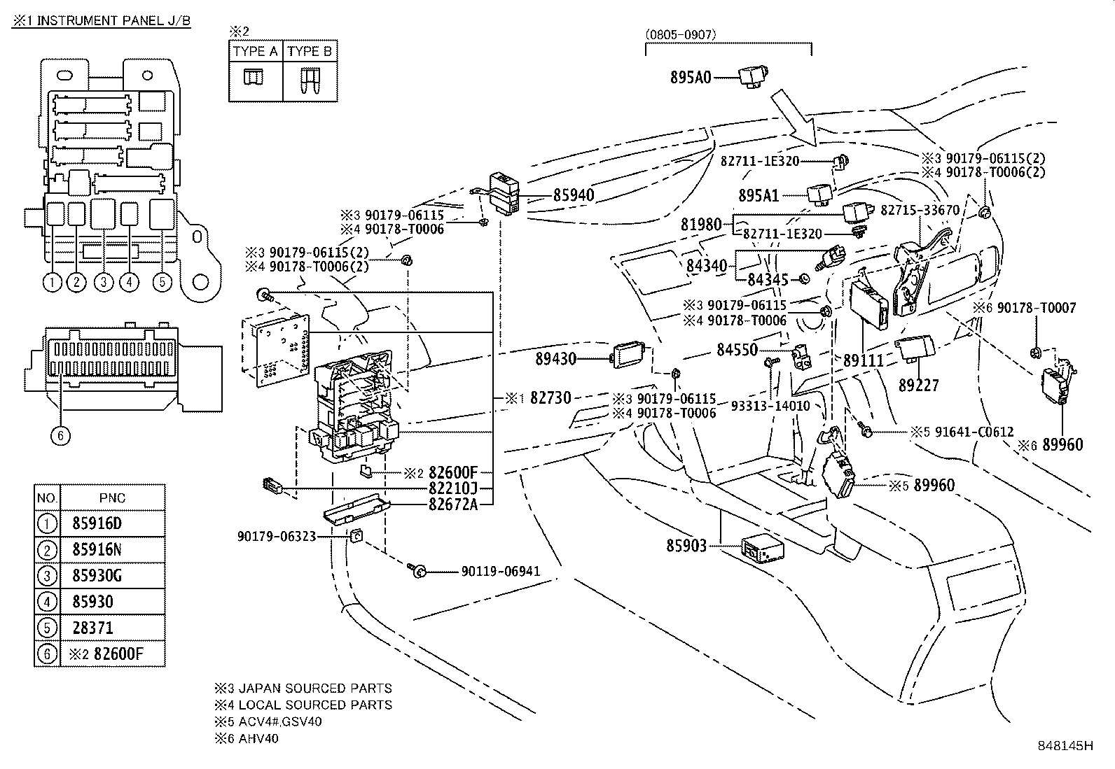 84140-06280 SWITCH ASSY, HEADLAMP DIMMER product image