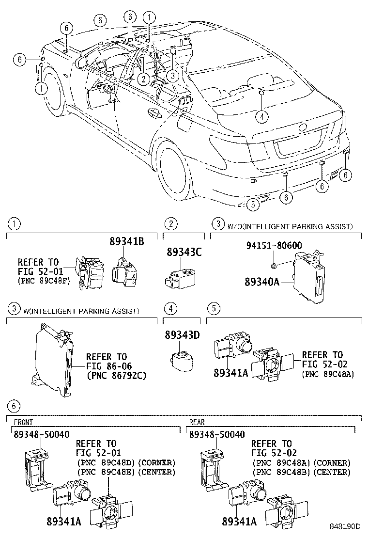 Toyota 89341-50060-C2 SENSOR, ULTRASONIC, NO.1