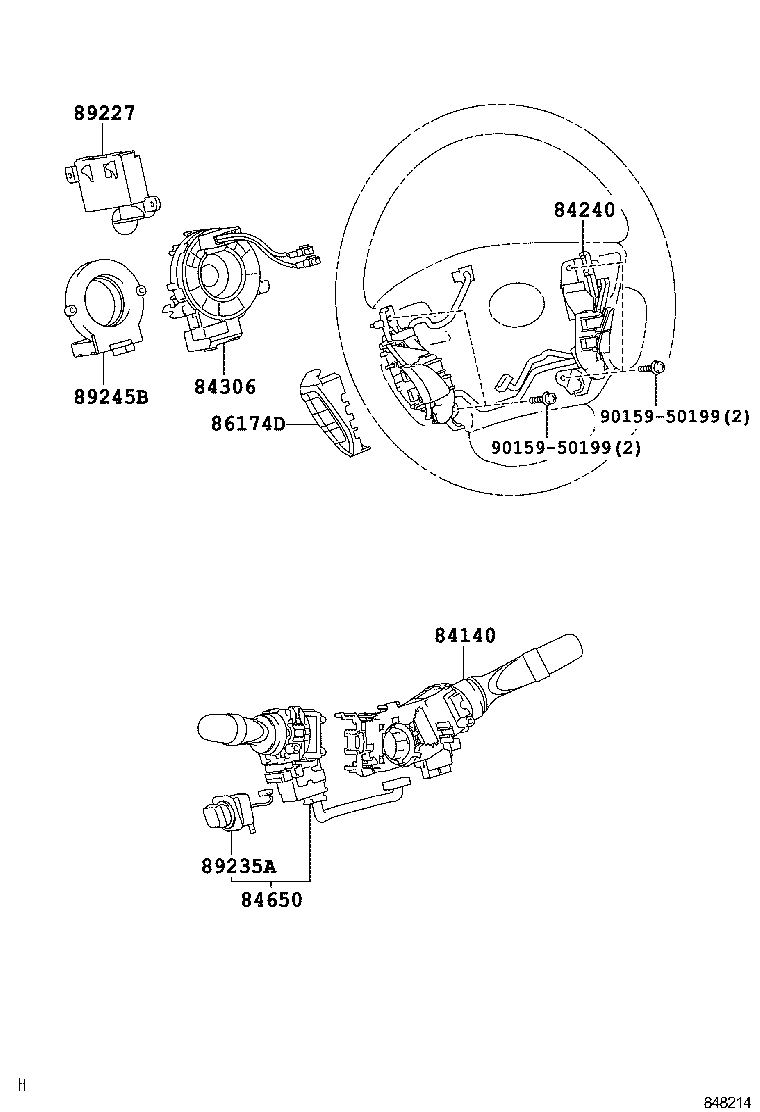 84140-50140 SWITCH ASSY, HEADLAMP DIMMER product image
