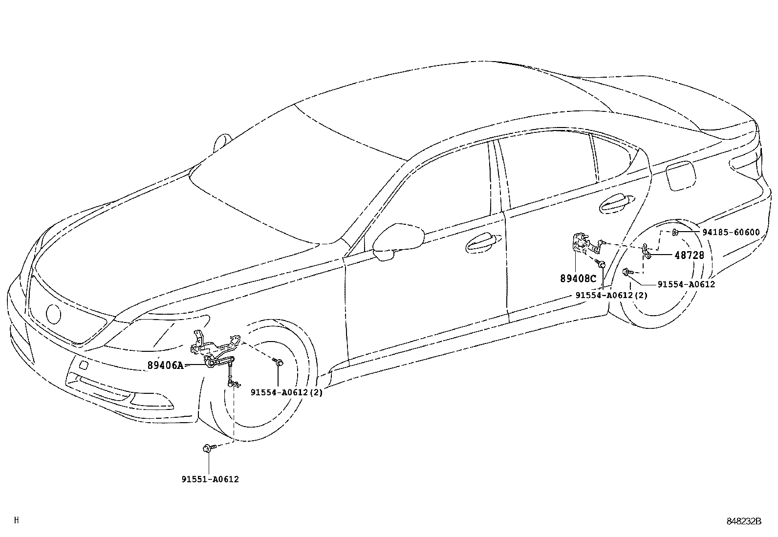 Toyota 48728-50030 BRACKET, LOAD SENSING VALVE SENSOR