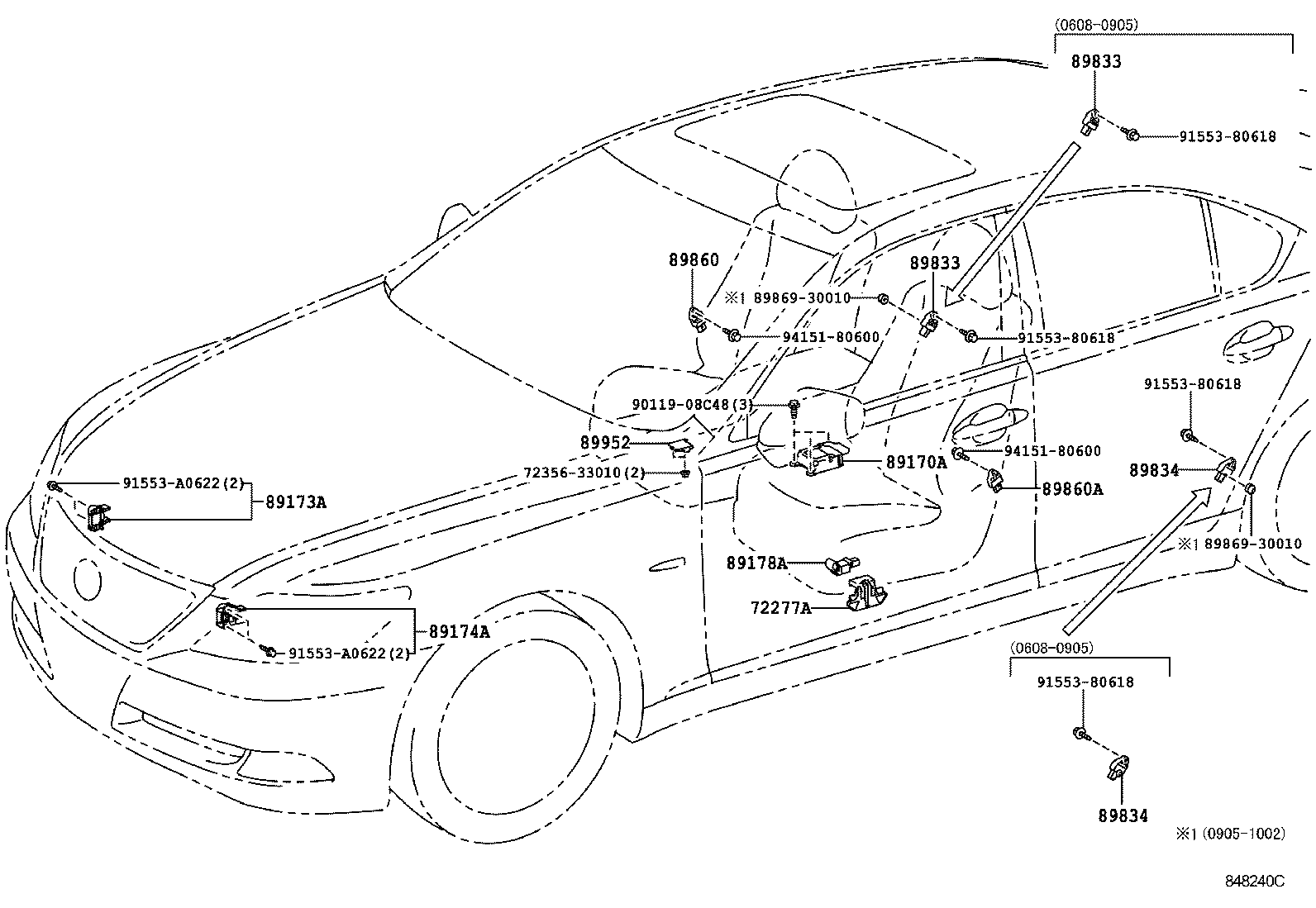 89170-50190 COMPUTER ASSY, AIR BAG product image