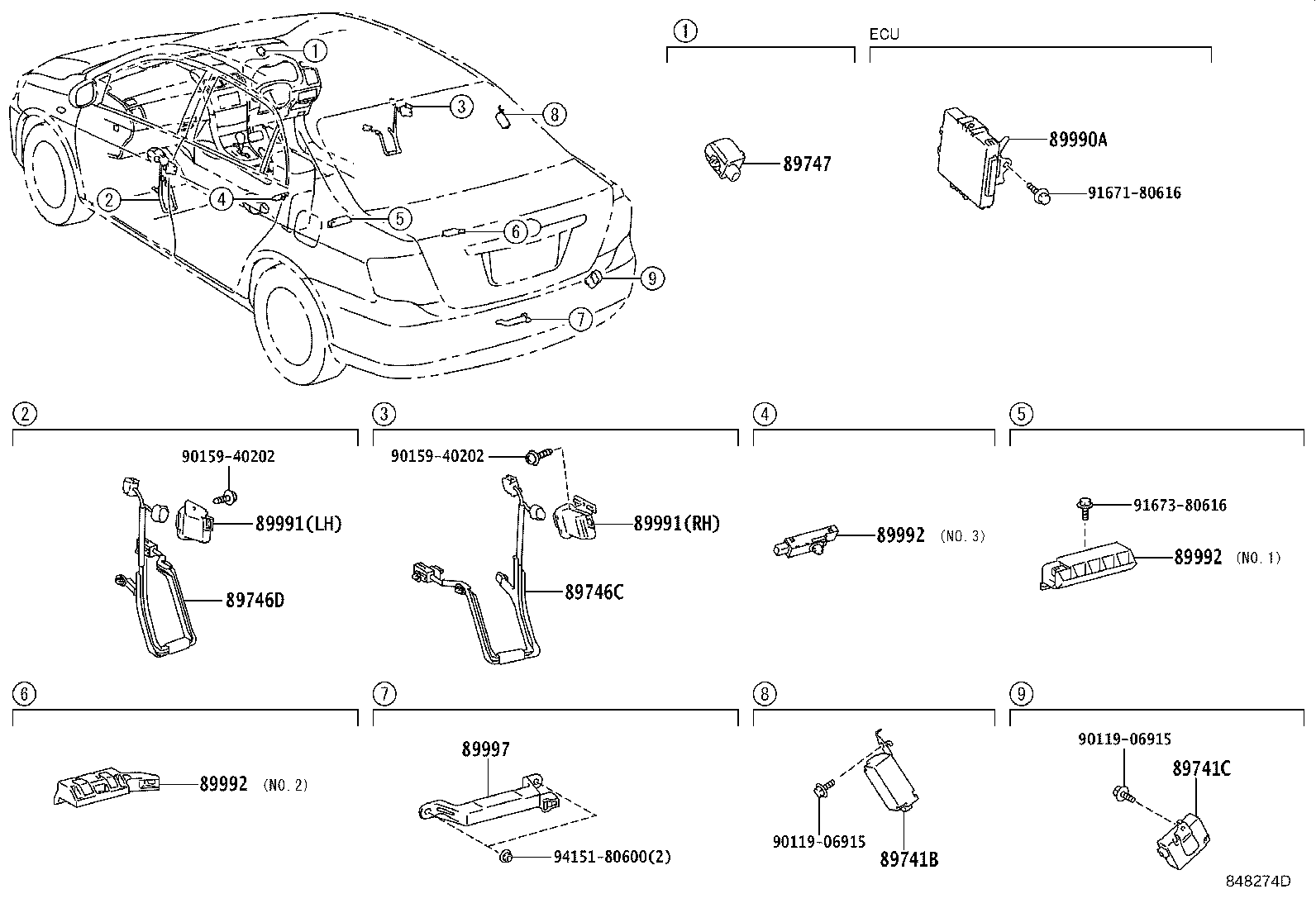 89990-12100 COMPUTER ASSY, SMART KEY product image