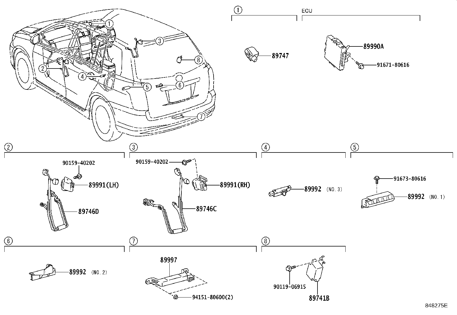 89990-12100 COMPUTER ASSY, SMART KEY product image