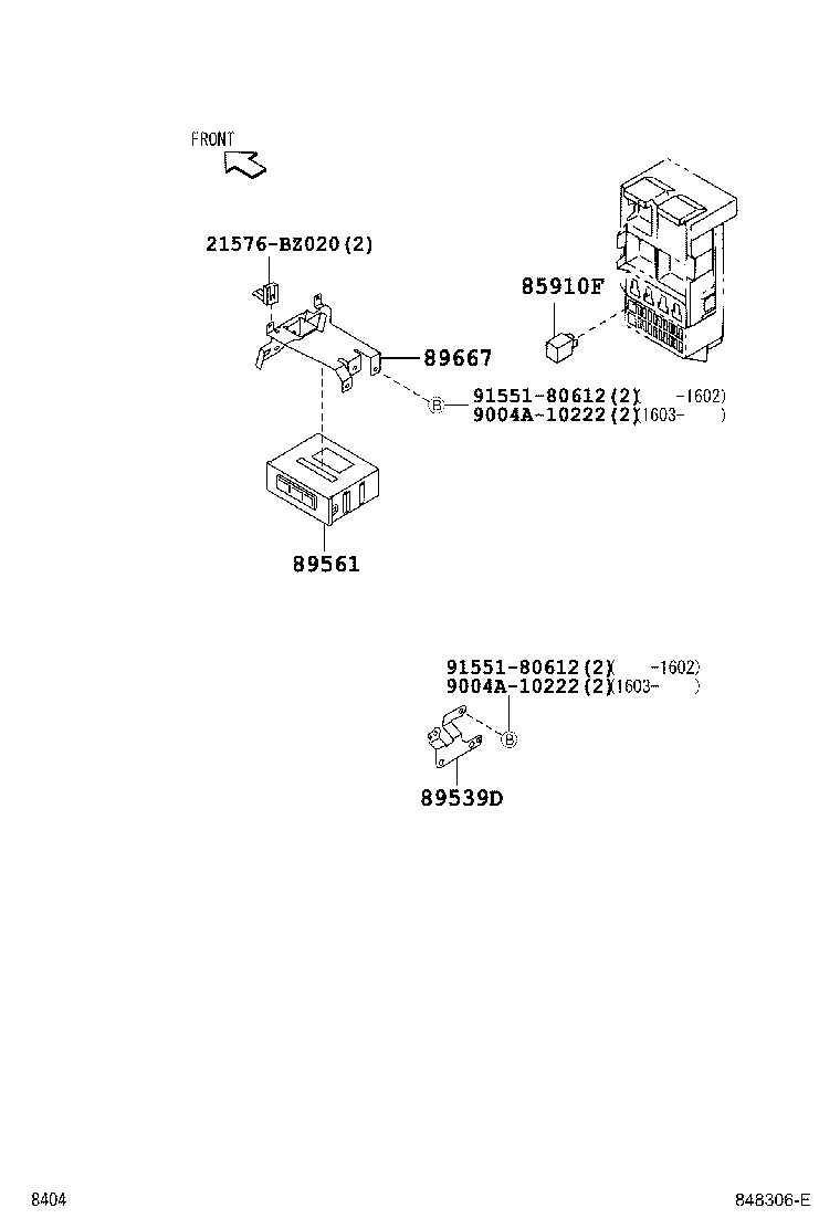 89539-BZ200 BRACKET, COMPUTER, NO.1 product image